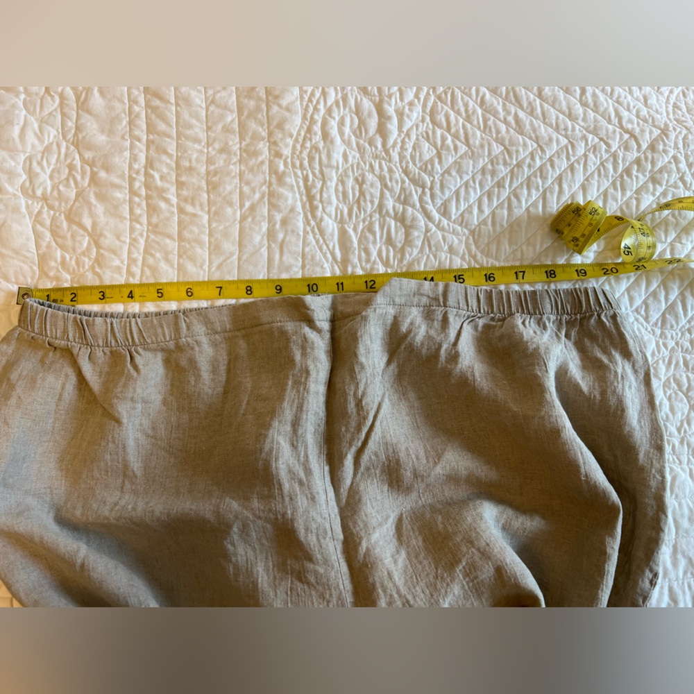 Flax Light Brown Ankle Pants